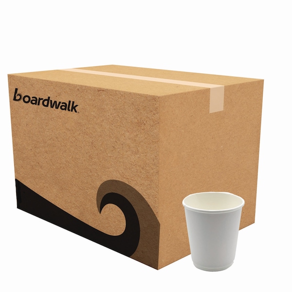 Boardwalk Paper Hot Cups, Double-Walled, 8 oz, White, 500PK BWKDW8HCUP - main